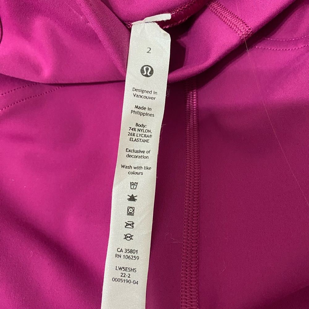 pink Lulu leggings size 2
